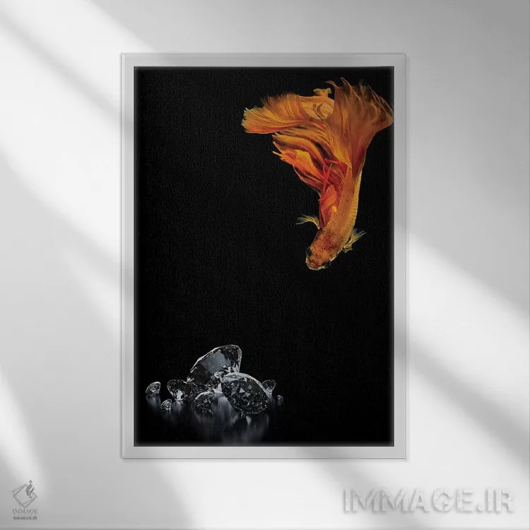 تابلو مدرن ماهیگیری شیک ۳ اثر الکساندر ونانسیو - نمای قابدار سفید