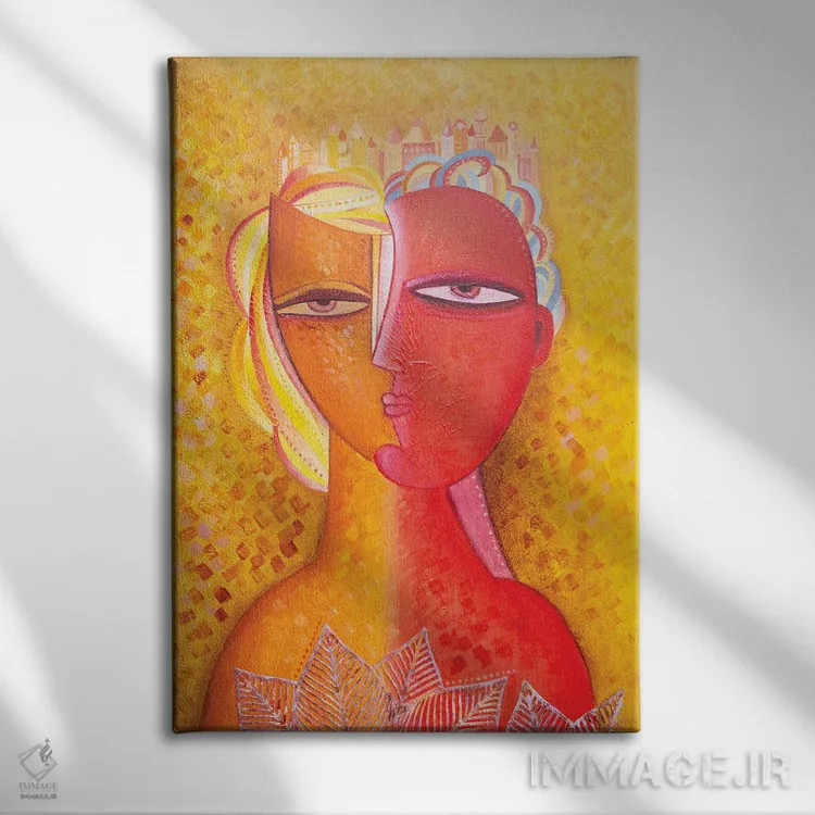 تابلو مدرن روح کریستالی اثر وان هووک - نمای روبهرو روی دیوار