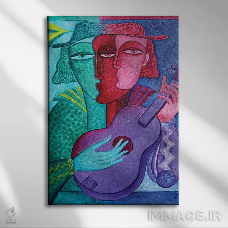 تابلو مدرن سرناد اثر وان هووک - نمای روبهرو روی دیوار