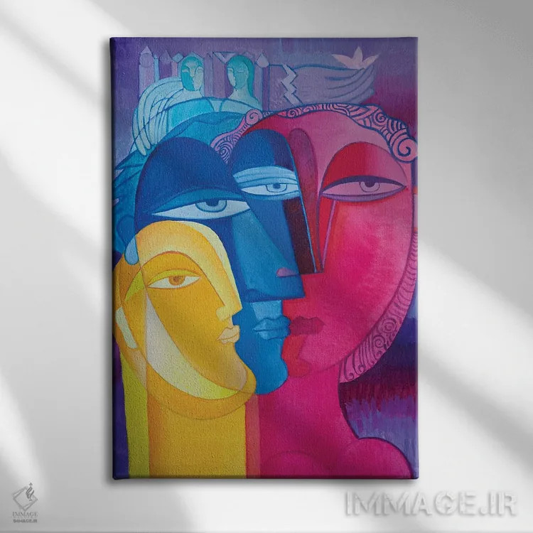تابلو مدرن حالت مرموز اثر وان هووک - نمای روبهرو روی دیوار