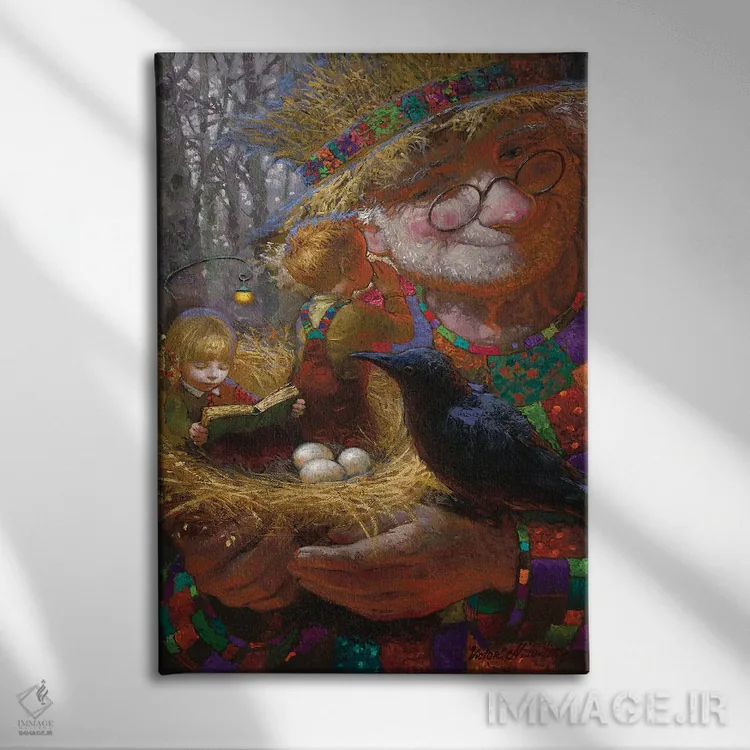 تابلو دکوراتیو راز خانوادگی اثر ویکتور نیزوفتسف - نمای روبهرو روی دیوار