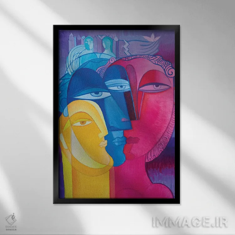 تابلو مدرن حالت مرموز اثر وان هووک - نمای قابدار مشکی