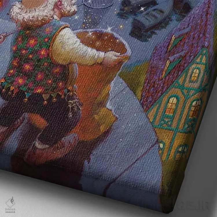 تابلو دکوراتیو درخشان باش ستاره کوچولو اثر ویکتور نیزوفتسف - نمای نزدیک بافت بوم