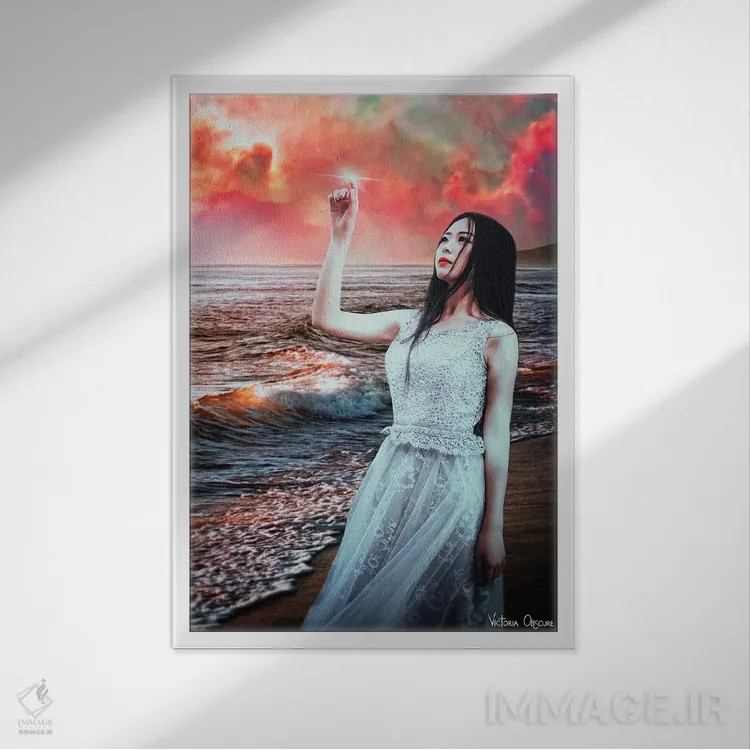تابلو دکوراتیو آنچه تو در جستجویش هستی به دنبال توست اثر ویکتوریا آبسکیور - نمای قابدار سفید