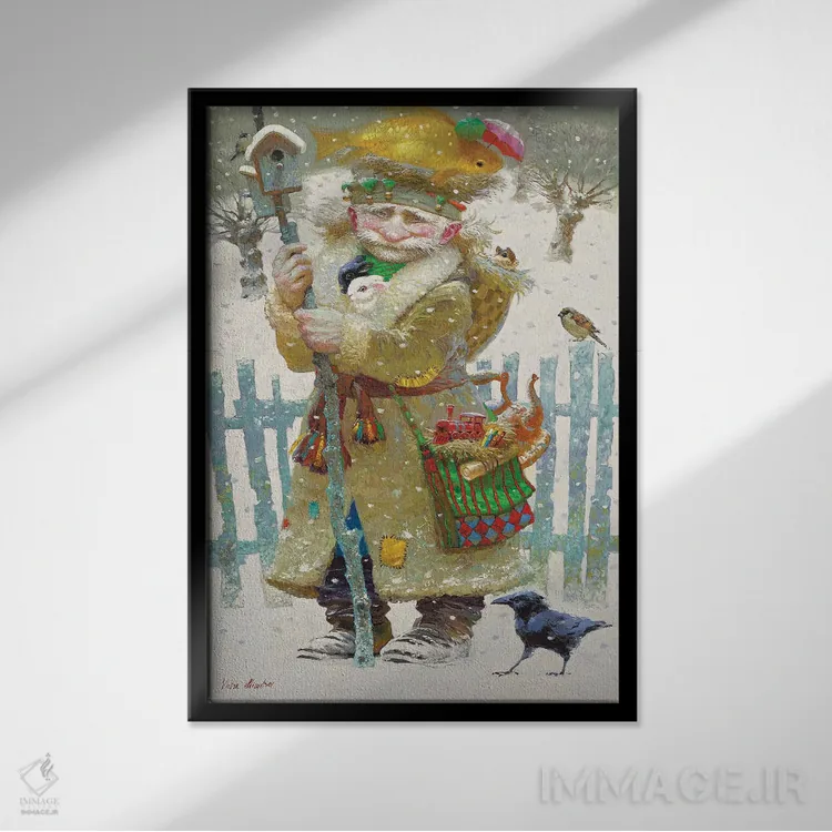 تابلو دکوراتیو گرم اثر ویکتور نیزوفتسف - نمای قابدار مشکی
