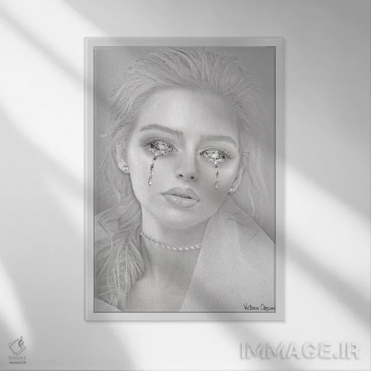 تابلو دکوراتیو ارزشمند اثر ویکتوریا آبسکیور - نمای قابدار سفید