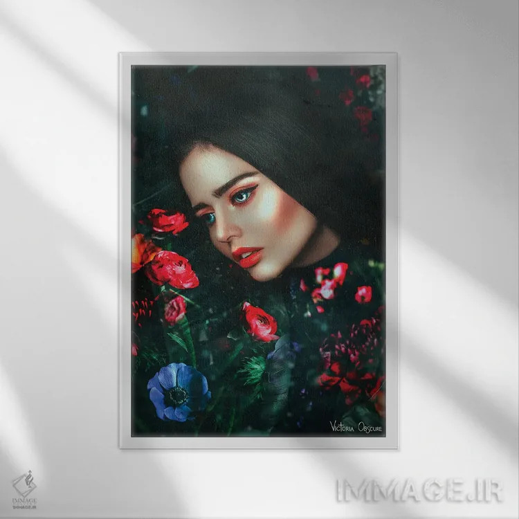 تابلو دکوراتیو زیبایی گل ها ۲ اثر ویکتوریا آبسکیور - نمای قابدار سفید