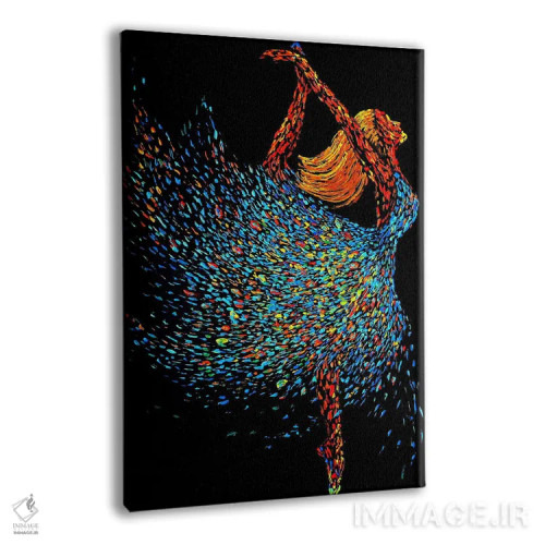 تابلو دکوراتیو The Art Of Ballet,چرخش بالرینا اثر نقاشی ویولا - نمای پرسپکتیو محصول