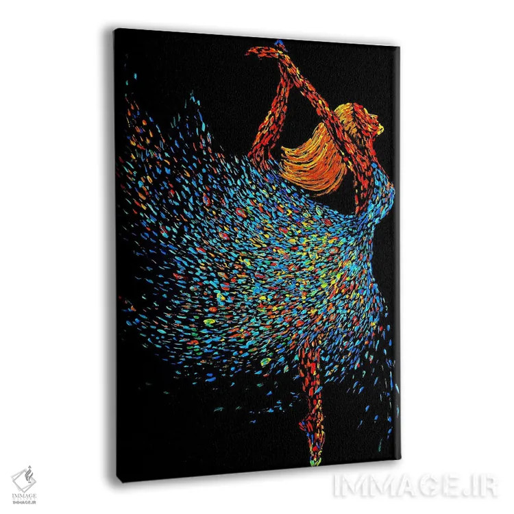 تابلو دکوراتیو The Art Of Ballet,چرخش بالرینا اثر نقاشی ویولا - نمای پرسپکتیو محصول