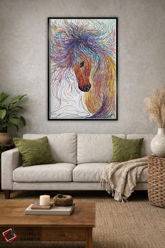 تابلو دکوراتیو اسب اثر نقاشی ویولا - D1B