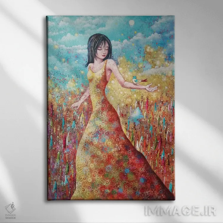 تابلو دکوراتیو ادیسه اثر ورونیک پیتور - نمای روبهرو روی دیوار