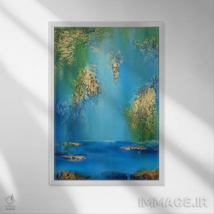 تابلو انتزاعی رویای تابستانی اثر ورا هوی - نمای قابدار سفید