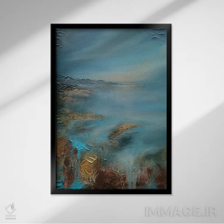 تابلو انتزاعی سپیده دم اثر ورا هوی - نمای قابدار مشکی