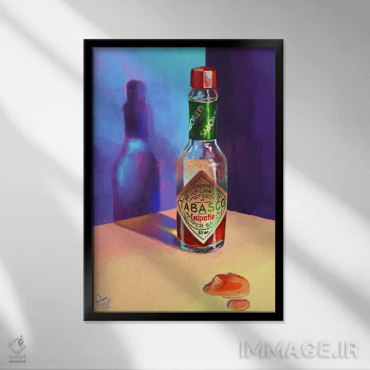 تابلو دکوراتیو سس تاباسکو اثر وری بری - نمای قابدار مشکی