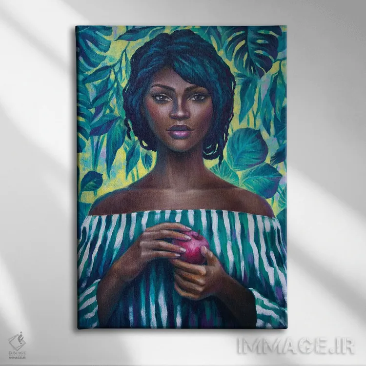 تابلو دکوراتیو سبز و پربار اثر واسیلیسا روماننکو - نمای روبهرو روی دیوار