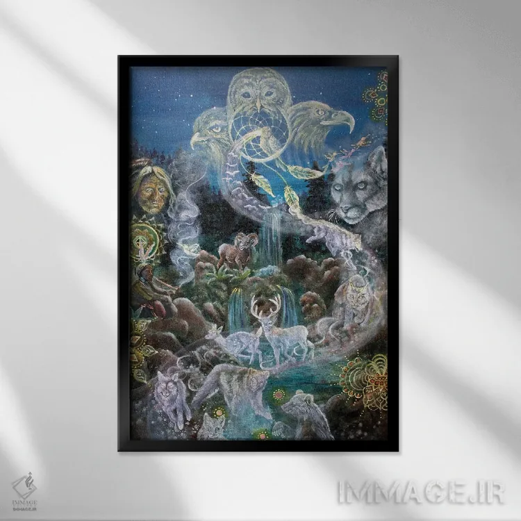 تابلو دکوراتیو سفر به درون اثر ورنا وایلد - نمای قابدار مشکی