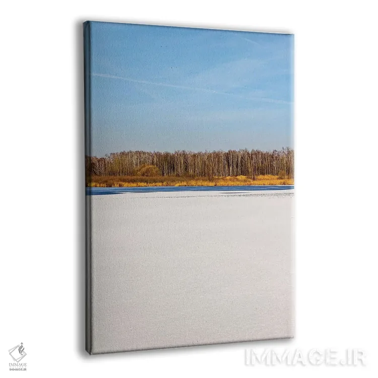 تابلو دکوراتیو Yellow Forest In Distance,آسمان آبی و جنگل زرد در دوردست اثر والری ریباکوف - نمای پرسپکتیو محصول