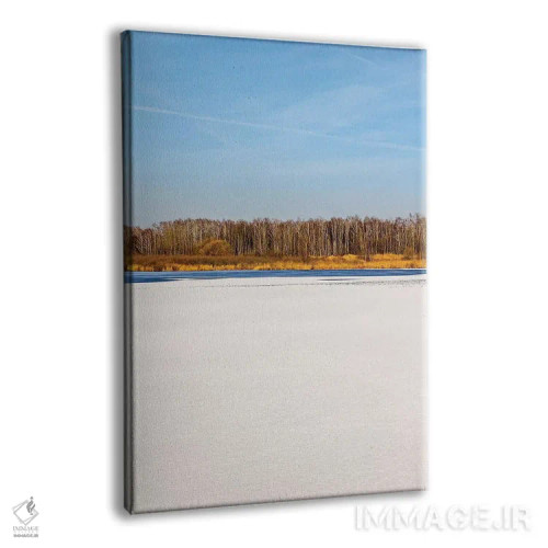 تابلو دکوراتیو Yellow Forest In Distance,آسمان آبی و جنگل زرد در دوردست اثر والری ریباکوف - نمای پرسپکتیو محصول