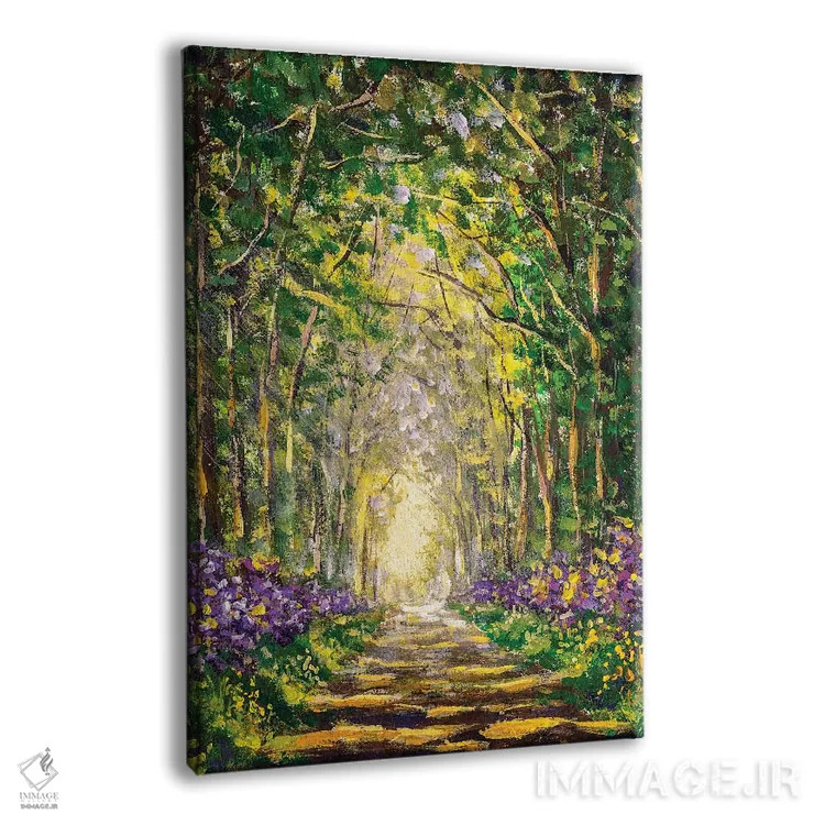 تابلو دکوراتیو راه خاکی آفتابی در پارک زیر نور خورشید اثر والری ریباکوف - نمای پرسپکتیو محصول