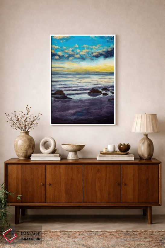 تابلو دکوراتیو ساحل هنگام عصر اثر والری ریباکوف - D1W