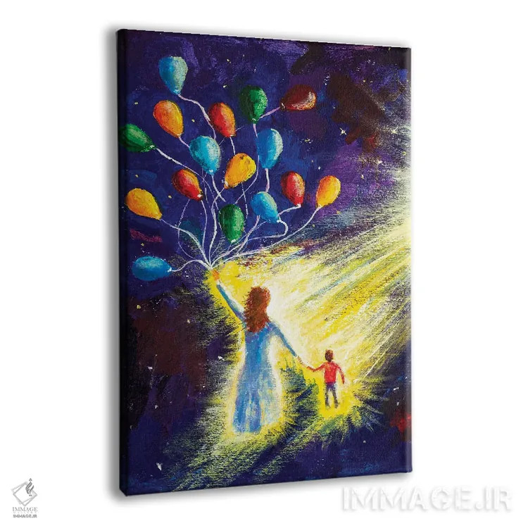 تابلو دکوراتیو A Family Fly In Space Cosmos,مادر و پسر، خانواده ای که در… اثر والری ریباکوف - نمای پرسپکتیو محصول