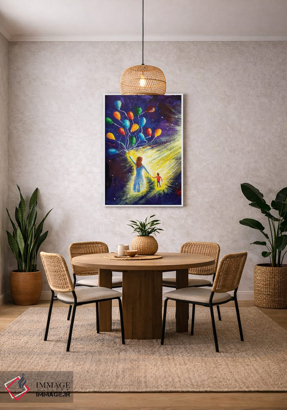 تابلو دکوراتیو A Family Fly In Space Cosmos,مادر و پسر، خانواده ای که در… اثر والری ریباکوف - D2W