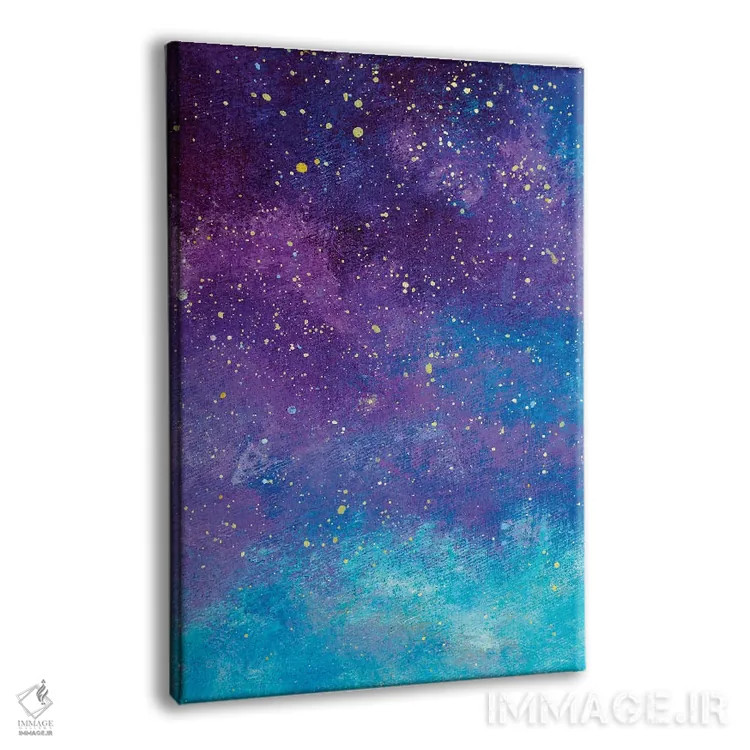 تابلو انتزاعی آسمان شب پرستاره اثر والری ریباکوف - نمای پرسپکتیو محصول