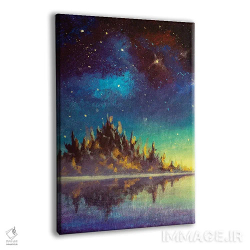 تابلو دکوراتیو Dawn Sunset Over Mountains Sea Water Artwork,آسمان شب پرس… اثر والری ریباکوف - نمای پرسپکتیو محصول