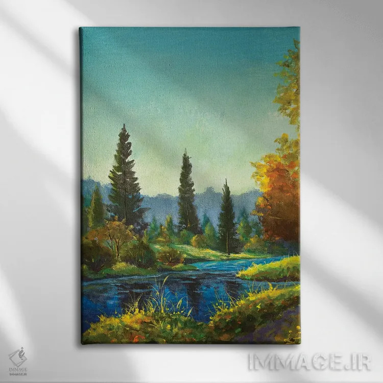 تابلو دکوراتیو جریان بهار اثر والری ریباکوف - نمای روبهرو روی دیوار
