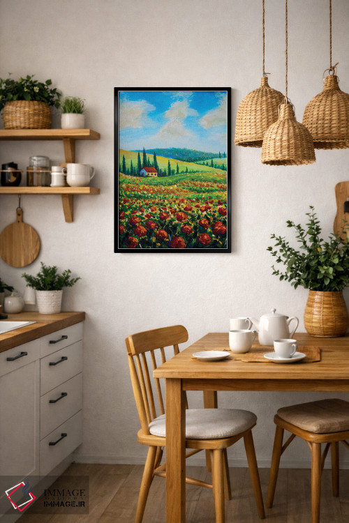 تابلو انتزاعی Italy,مزرعه کشاورزی در توسکانی، ایتالیا اثر والری ریباکوف - D6B