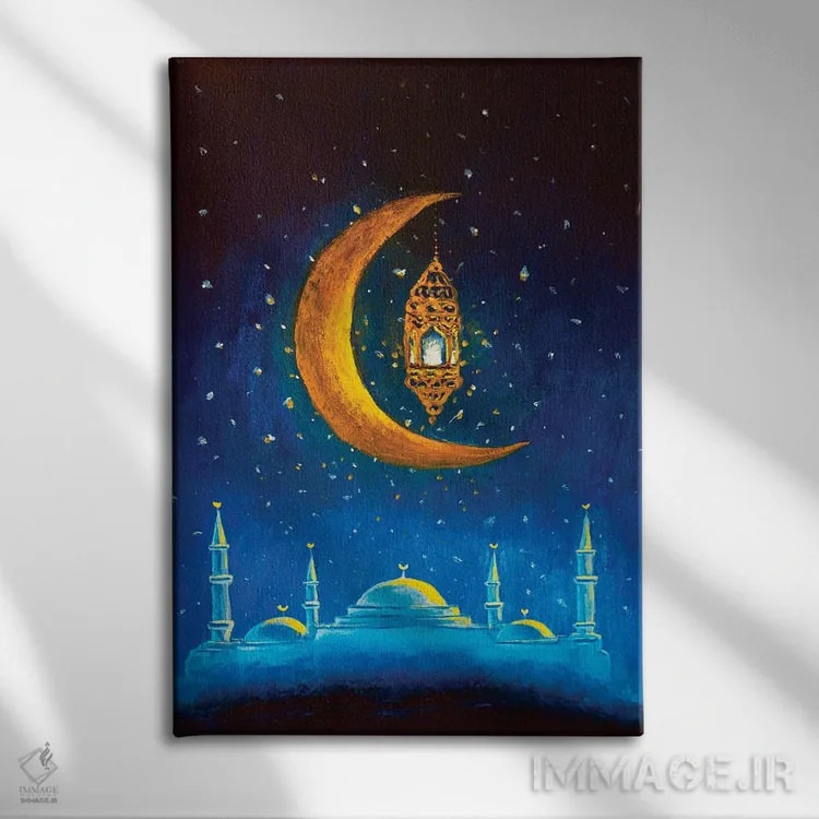 تابلو انتزاعی هنر رمضان کریم اثر والری ریباکوف - نمای روبهرو روی دیوار