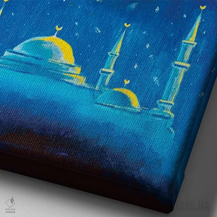 تابلو انتزاعی هنر رمضان کریم اثر والری ریباکوف - نمای نزدیک بافت بوم