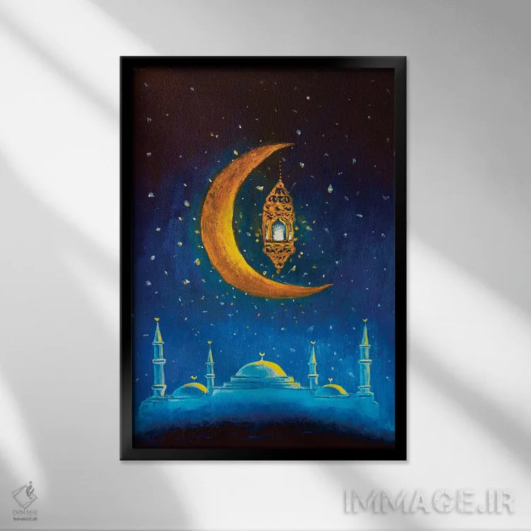 تابلو انتزاعی هنر رمضان کریم اثر والری ریباکوف - نمای قابدار مشکی