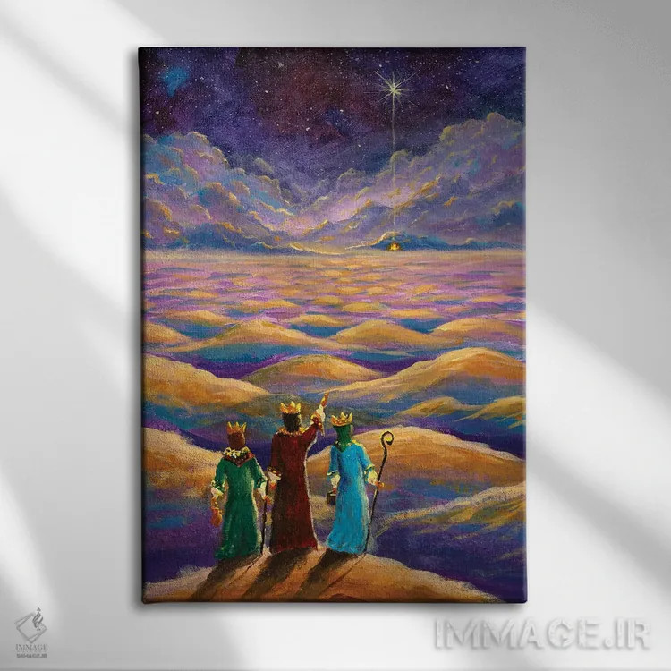 تابلو انتزاعی ظهور اثر والری ریباکوف - نمای روبهرو روی دیوار