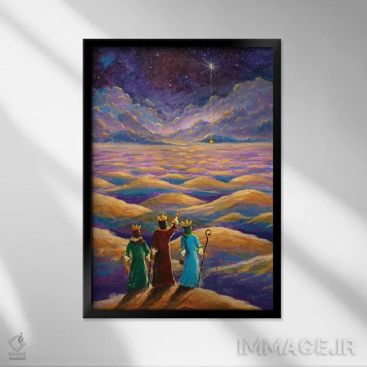 تابلو انتزاعی ظهور اثر والری ریباکوف - نمای قابدار مشکی