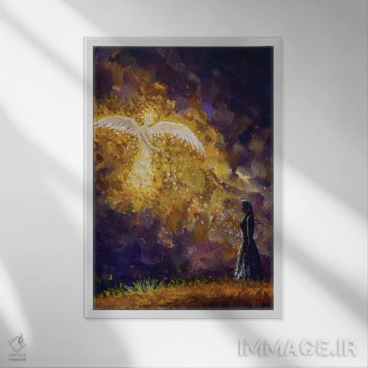 تابلو انتزاعی بشارت اثر والری ریباکوف - نمای قابدار سفید
