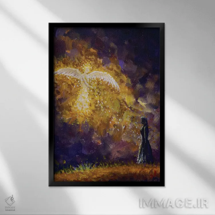 تابلو انتزاعی بشارت اثر والری ریباکوف - نمای قابدار مشکی