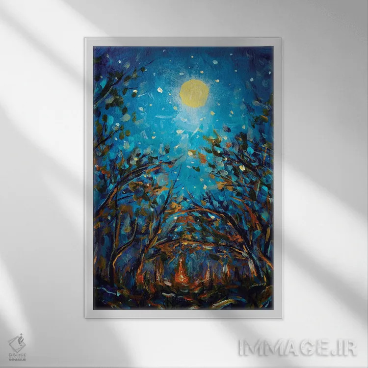 تابلو انتزاعی طو بشوات اثر والری ریباکوف - نمای قابدار سفید