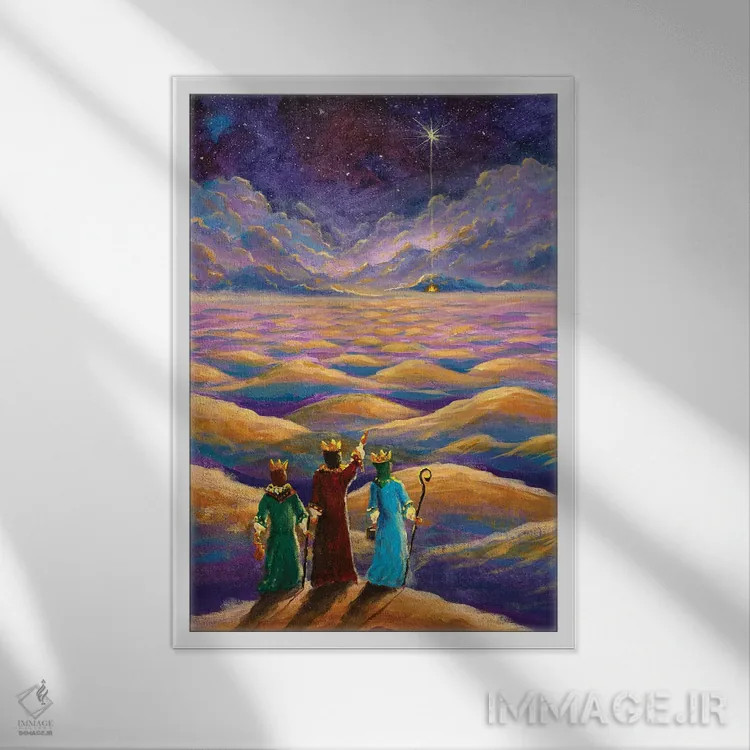 تابلو انتزاعی ظهور اثر والری ریباکوف - نمای قابدار سفید