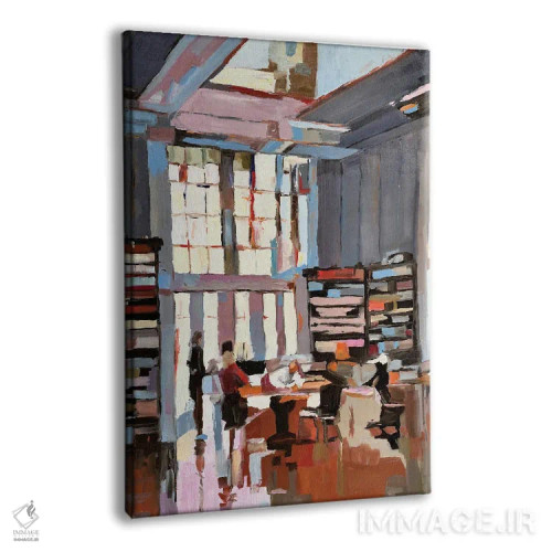 تابلو دکوراتیو کتابخانه عمومی اثر ویتا شاگن - نمای پرسپکتیو محصول