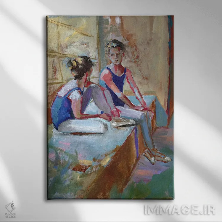 تابلو دکوراتیو ستارگان آینده باله اثر ویتا شاگن - نمای روبهرو روی دیوار