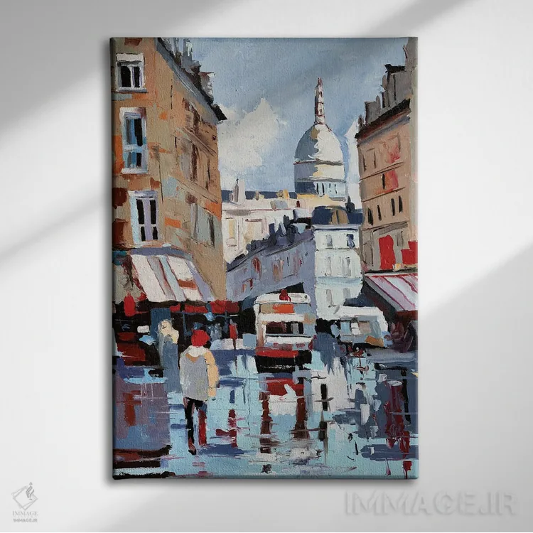 تابلو دکوراتیو Montmartre,پاریس، مون مارتر اثر ویتا شاگن - نمای روبهرو روی دیوار