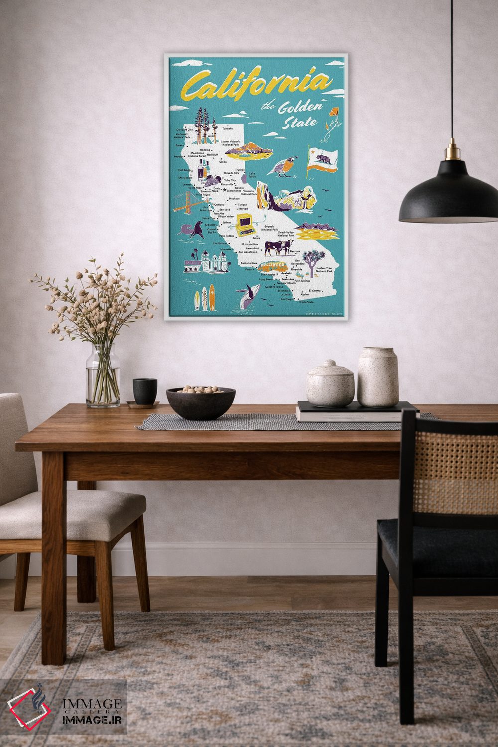 تابلو دکوراتیو کالیفرنیا اثر وستیجز - D2W