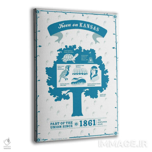 تابلو دکوراتیو کانزاس اثر وستیجز - نمای پرسپکتیو محصول