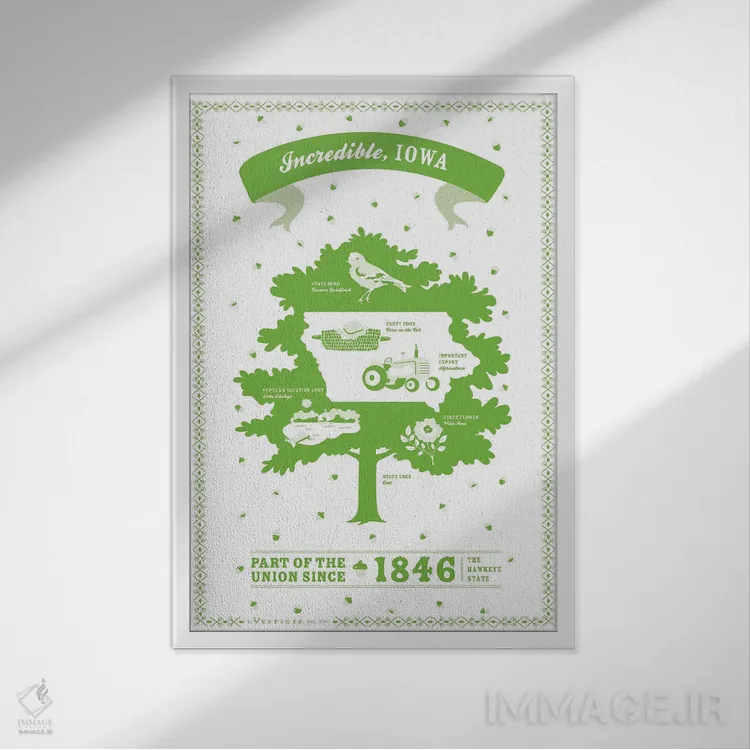 تابلو دکوراتیو آیوا اثر وستیجز - نمای قابدار سفید