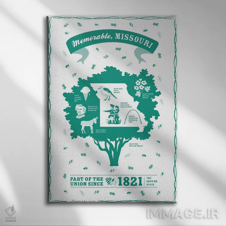 تابلو دکوراتیو میزوری ۲ اثر وستیجز - نمای روبهرو روی دیوار