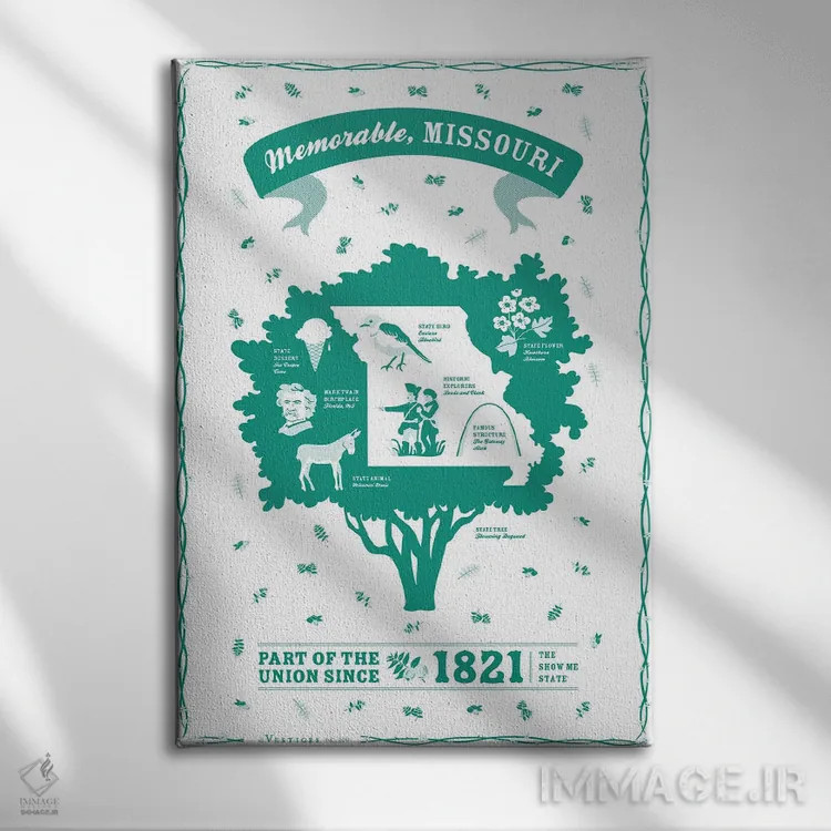 تابلو دکوراتیو میزوری ۲ اثر وستیجز - نمای روبهرو روی دیوار
