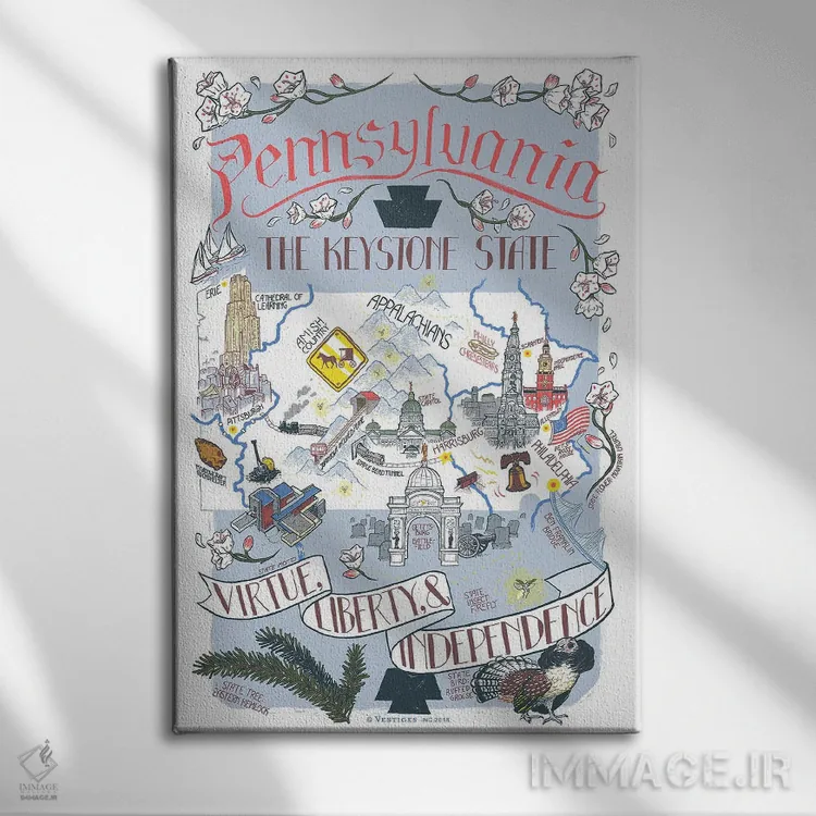 تابلو دکوراتیو پنسیلوانیا اثر وستیجز - نمای روبهرو روی دیوار