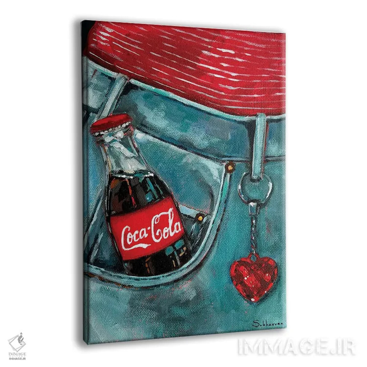 تابلو دکوراتیو Blue Jeans And Heart Shaped Keychain,کوکاکولا، شلوار… اثر ویکتوریا سوخاسیان - نمای پرسپکتیو محصول