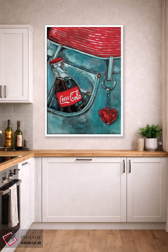 تابلو دکوراتیو Blue Jeans And Heart Shaped Keychain,کوکاکولا، شلوار… اثر ویکتوریا سوخاسیان - D4W
